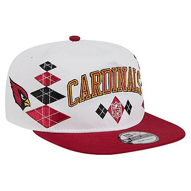 Men's New Era White Arizona Cardinals Argyle 19TWENTY Adjustable Hat