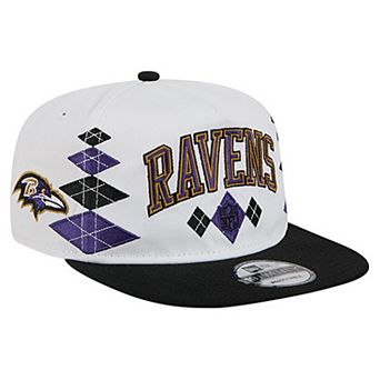 Men's New Era White Baltimore Ravens Argyle 19TWENTY Adjustable Hat