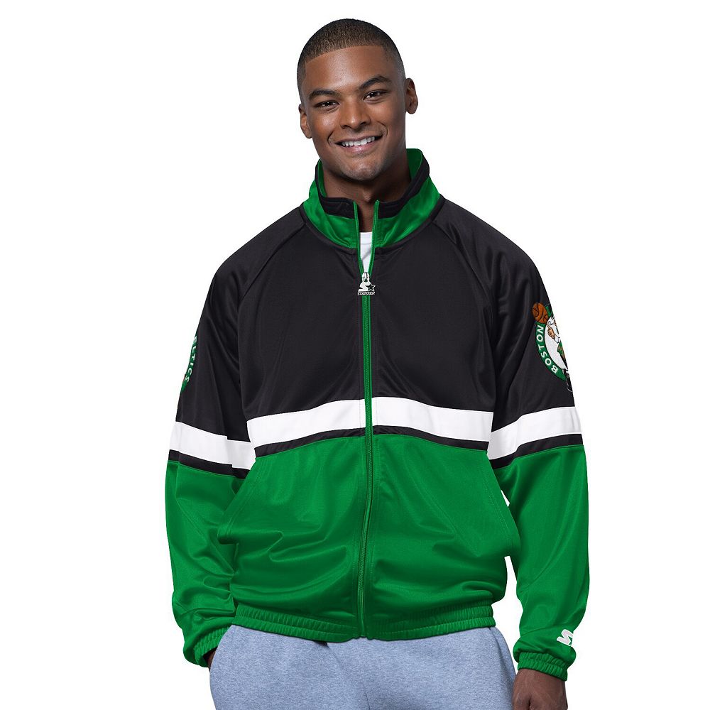 Men's Starter Kelly Green/White Boston Celtics The Veteran Tricot Track ...