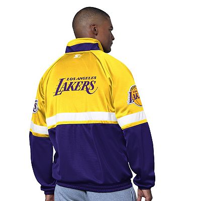Men's Starter Purple/White Los Angeles Lakers The Veteran Tricot