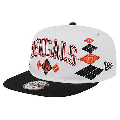 Men's New Era White Cincinnati Bengals Argyle 19TWENTY Adjustable Hat