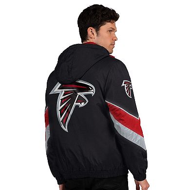 Men's Starter Black/Red Atlanta Falcons Thursday Night Gridiron Full-Zip Jacket