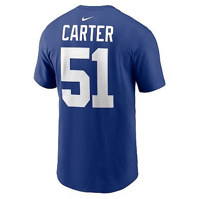Men's Nike Abdul Carter Royal New York Giants Name & Number T-Shirt