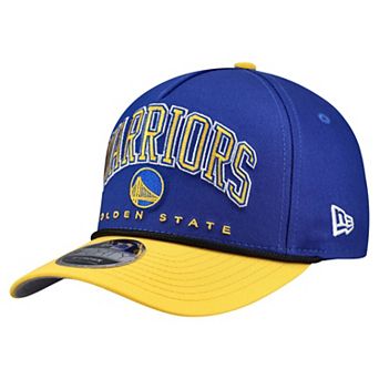 Men's New Era Royal Golden State Warriors Bold Arch COOLERA 9FORTY A-Frame M-Crown Adjustable Hat