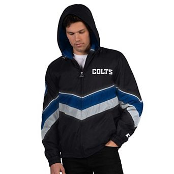 Men's Starter Black/Royal Indianapolis Colts Thursday Night Gridiron Full-Zip Jacket