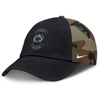 Men's Nike Black/Camo Penn State Nittany Lions 2025 Military Appreciation Club Adjustable Hat