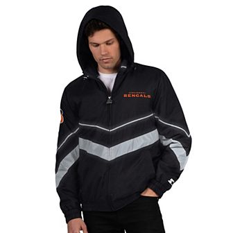 Men's Starter Black/Orange Cincinnati Bengals Thursday Night Gridiron Full-Zip Jacket