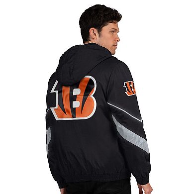 Men's Starter Black/Orange Cincinnati Bengals Thursday Night Gridiron Full-Zip Jacket
