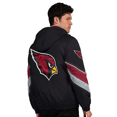 Men's Starter Black/Cardinal Arizona Cardinals Thursday Night Gridiron Full-Zip Jacket