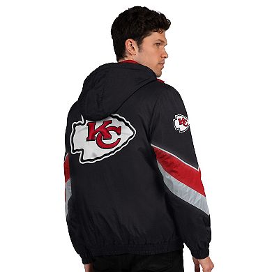 Men's Starter Black/Red Kansas City Chiefs Thursday Night Gridiron Full-Zip Jacket