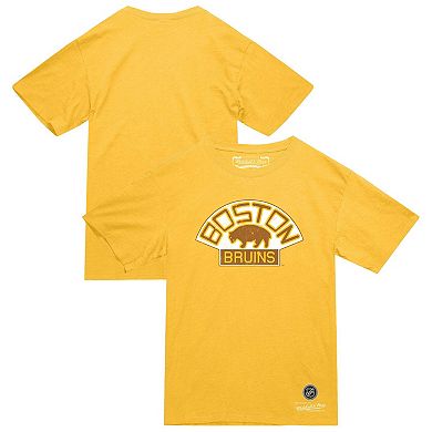 Men's Mitchell & Ness Gold Boston Bruins Heritage T-Shirt