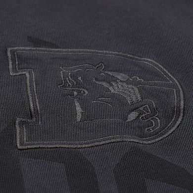 Men's Mitchell & Ness Black Denver Broncos Downtown Collection Premium Vintage Logo T-Shirt