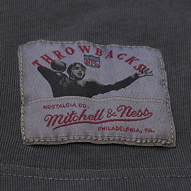 Men's Mitchell & Ness Black Denver Broncos Downtown Collection Premium Vintage Logo T-Shirt