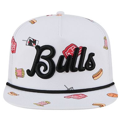 Men's New Era White Chicago Bulls Team Cheer Rope 19TWENTY Adjustable Hat