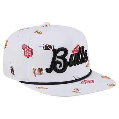 Men's New Era White Chicago Bulls Team Cheer Rope 19TWENTY Adjustable Hat