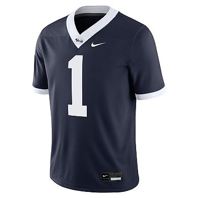 Men's Nike #1 Navy Penn State Nittany Lions Alternate Game Jersey