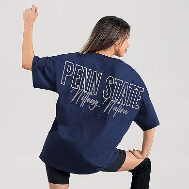 Women's Gameday Couture Navy Penn State Nittany Lions Oversized Back at Ya T-Shirt