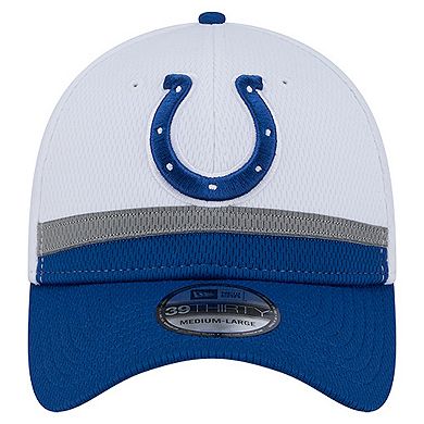 Men's New Era White/Royal Indianapolis Colts Dashmark Rays 39THIRTY Flex Hat