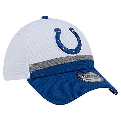 Men's New Era White/Royal Indianapolis Colts Dashmark Rays 39THIRTY Flex Hat