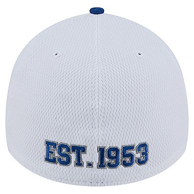Men's New Era White/Royal Indianapolis Colts Dashmark Rays 39THIRTY Flex Hat