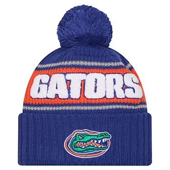 Men's New Era Royal Florida Gators Bold Cuffed Knit Hat with Pom