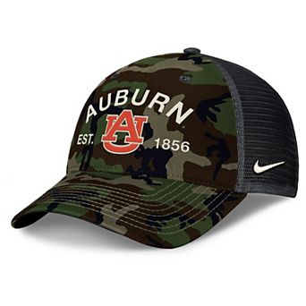 Men's Nike Camo Auburn Tigers 2025 Military Appreciation Rise Adjustable Trucker Hat