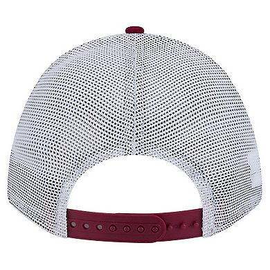 Men's New Era Burgundy Washington Commanders Side Lines 9FORTY Trucker Adjustable Hat