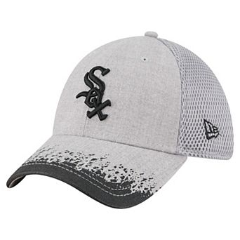 Men's New Era Gray Chicago White Sox Visor Paint Splatter 39THIRTY Flex Hat