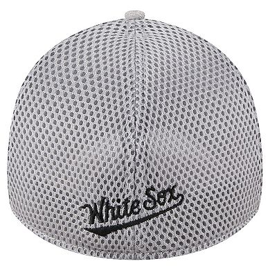 Men's New Era Gray Chicago White Sox Visor Paint Splatter 39THIRTY Flex Hat