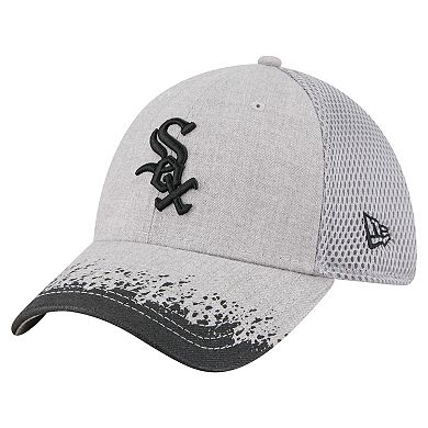 Men's New Era Gray Chicago White Sox Visor Paint Splatter 39THIRTY Flex Hat