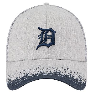 Men's New Era Gray Detroit Tigers Visor Paint Splatter 39THIRTY Flex Hat