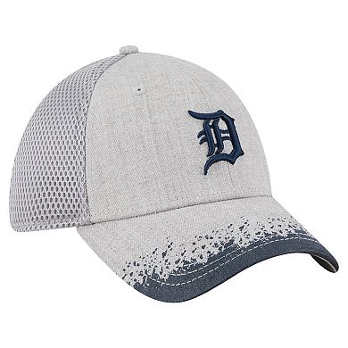 Men's New Era Gray Detroit Tigers Visor Paint Splatter 39THIRTY Flex Hat