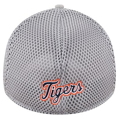 Men's New Era Gray Detroit Tigers Visor Paint Splatter 39THIRTY Flex Hat