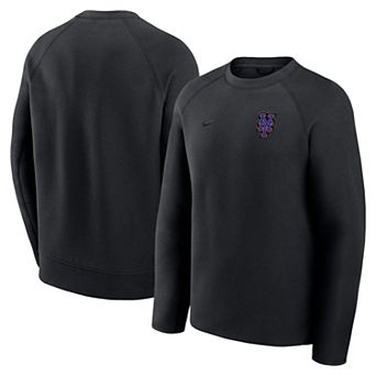 Men's Nike Black New York Mets Tech Fleece Raglan Sweatshirt