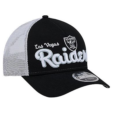 Men's New Era Black Las Vegas Raiders Side Lines 9FORTY Adjustable Hat