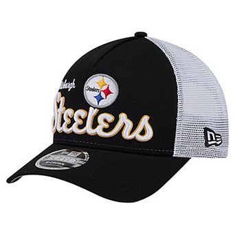 Men's New Era Black Pittsburgh Steelers Side Lines 9FORTY Adjustable Hat