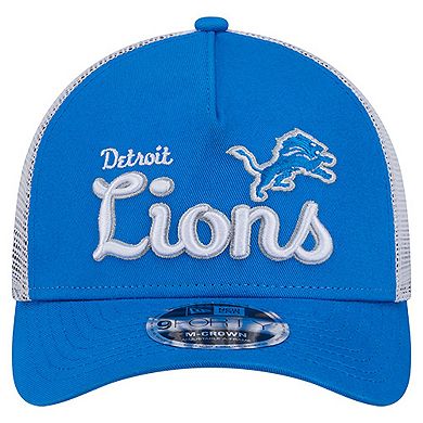 Men's New Era Blue Detroit Lions Side Lines 9FORTY Adjustable Hat