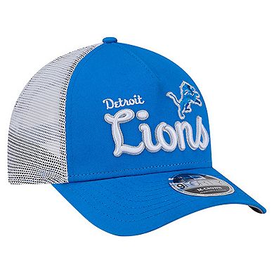 Men's New Era Blue Detroit Lions Side Lines 9FORTY Adjustable Hat