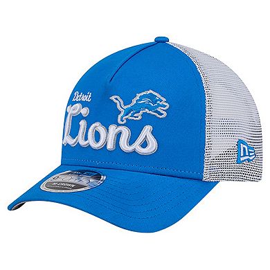 Men's New Era Blue Detroit Lions Side Lines 9FORTY Adjustable Hat