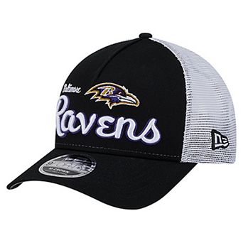 Men's New Era Black Baltimore Ravens Side Lines 9FORTY Adjustable Hat