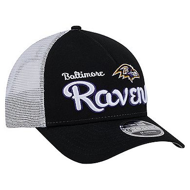 Men's New Era Black Baltimore Ravens Side Lines 9FORTY Adjustable Hat