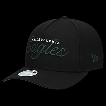 Women's New Era Black Philadelphia Eagles Metallic 9FORTY M-Crown A-Frame Adjustable Hat