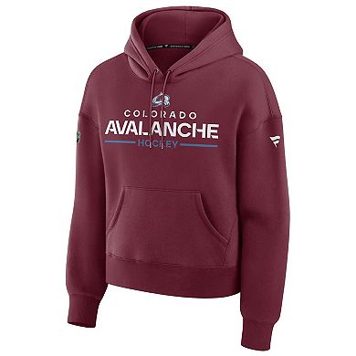 Women's Fanatics Burgundy Colorado Avalanche Authentic Pro Primary Pullover Hoodie