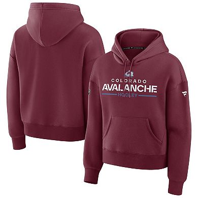 Women's Fanatics Burgundy Colorado Avalanche Authentic Pro Primary Pullover Hoodie