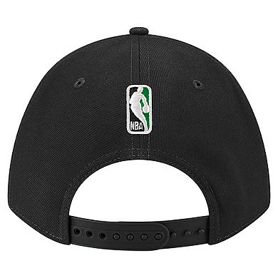 Men's New Era Black Boston Celtics 9FORTY Stock M-Crown Adjustable Hat