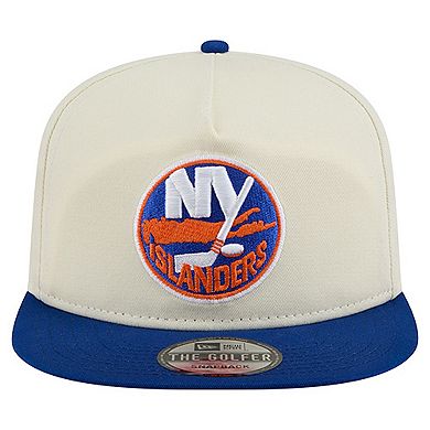 Men's New Era Cream New York Islanders Golfer Adjustable Hat