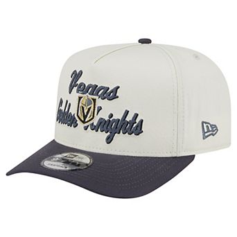 Men's New Era Cream/Grey Vegas Golden Knights Chainstitch 9FIFTY A-Frame Snapback Hat