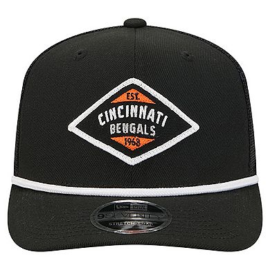 Men's New Era Black Cincinnati Bengals Team 9SEVENTY Adjustable Hat