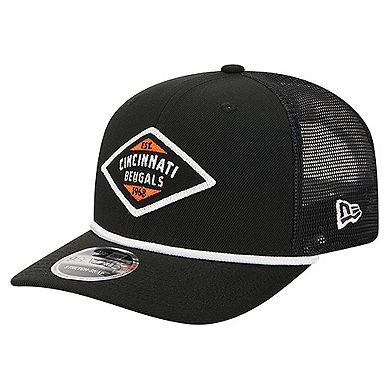 Men's New Era Black Cincinnati Bengals Team 9SEVENTY Adjustable Hat