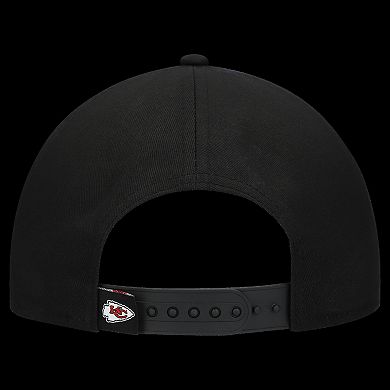 Women's New Era Black Kansas City Chiefs Metallic 9FORTY M-Crown A-Frame Adjustable Hat